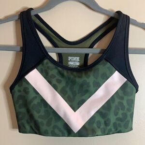 PINK Victoria’s Secret Green & Pink Sports Bra